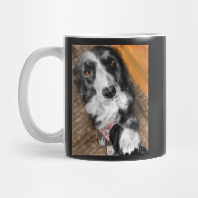 Give Me Paw - Australian Shepherd Dog by LITDigitalArt